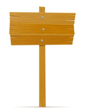 Beyaz arkaplanda izole edilmiş tasarım vektörü illüstrasyonu için ahşap eski antika şablon boş şablonu