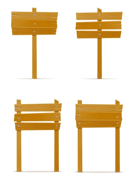 Dřevěné Staré Retro Vintage Deska Prázdná Šablona Pro Design Vektorové — Stockový vektor