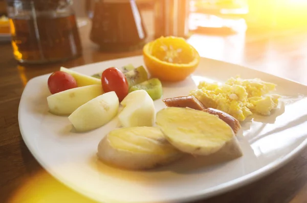 Petit Déjeuner Sur Table Matin — Photo