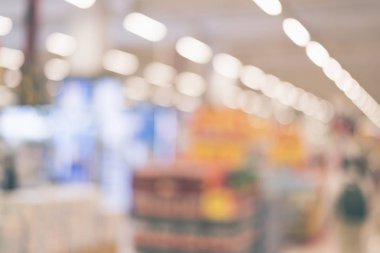 Alışveriş merkezinin soyut arkaplanı, odak derinliği.