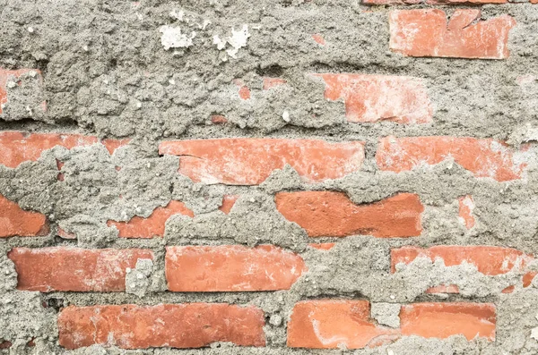 Текстура Червоної Цегли Тріщинами Брудна Стіна — стокове фото