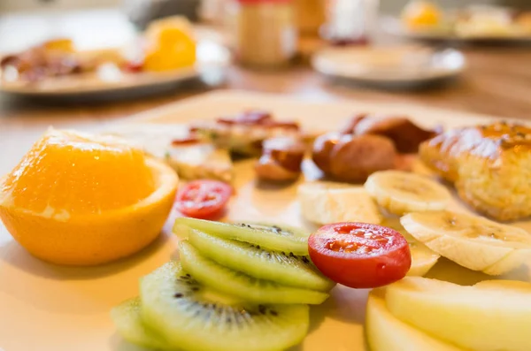 Leckeres Frühstück Morgen Auf Dem Tisch — Stockfoto