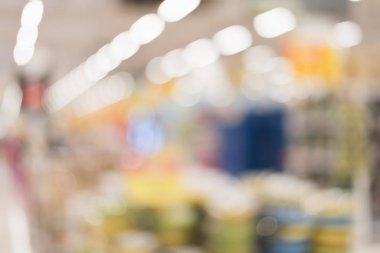 Alışveriş merkezinin soyut arkaplanı, odak derinliği.