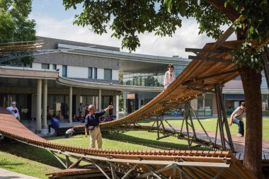 Taitung, Tayvan - 16 Kasım 2018: Taitung Müzesi, ünlü bir sanat Taitung şehirde bina ünlü mimarlık.