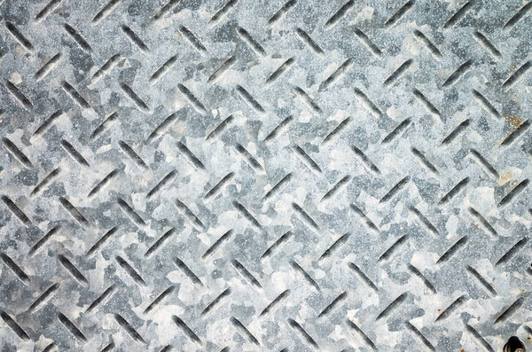 Background of metal diamond plate in gray color