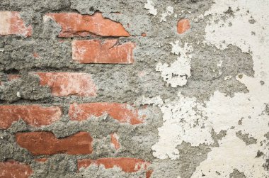 kırmızı tuğla doku kırık kirli Duvar ile