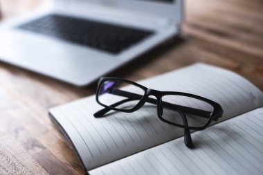 tablo, kavram planı, iş, çalışma üstünde belgili tanımlık defter gözlük