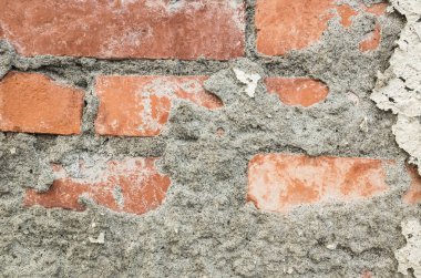 kırmızı tuğla doku kırık kirli Duvar ile