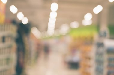 Alışveriş merkezinin soyut arkaplanı, odak derinliği.