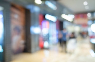 Alışveriş merkezinin soyut arkaplanı, odak derinliği.