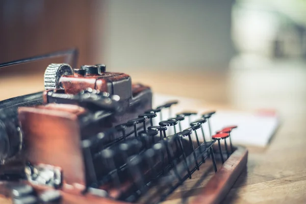 Blank Note Book Typewriter Desk Home — Stock Photo, Image