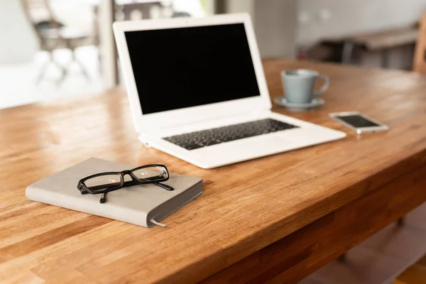 Glasses Notebook Table Concept Plan Business Working — Stock Photo, Image