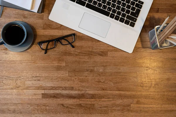 Glasses Notebook Table Concept Plan Business Working — Stock Photo, Image