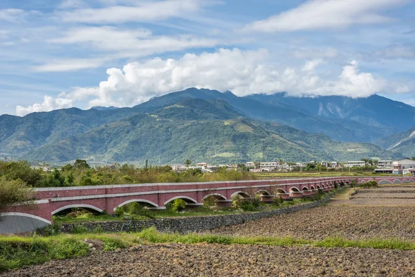 Pemandangan Ceng Jembatan Ping Shui Luye Taitung Taiwan — Stok Foto