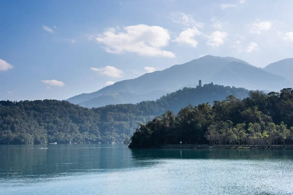 Landskapet Sun Moon Lake Ved Nantou Taiwan – stockfoto