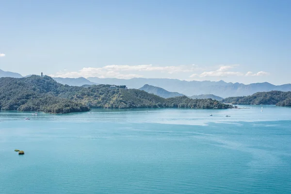 Nantou Tayvan Güneş Gölü Manzarası — Stok fotoğraf