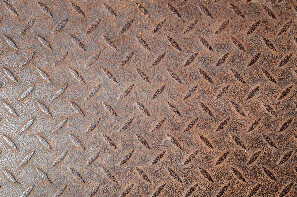 Metal diamond plate in brown color — Stock Photo, Image