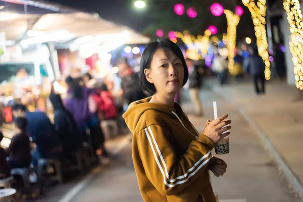 Famoso tè al latte di bolla taiwanese — Foto Stock