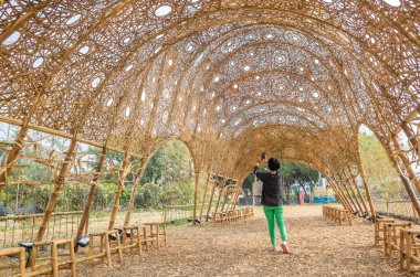 Rattan sanat yapısı bina