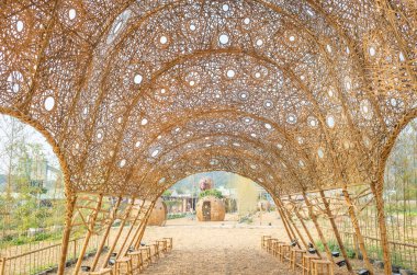 Rattan sanat yapısı bina