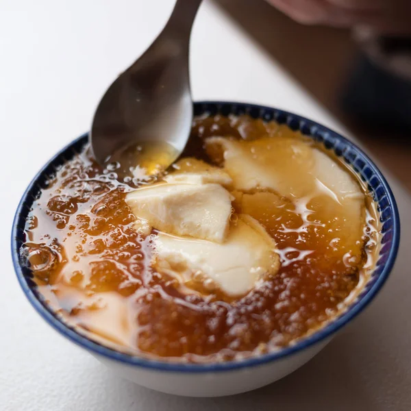 Taiwan snacks of tofu pudding