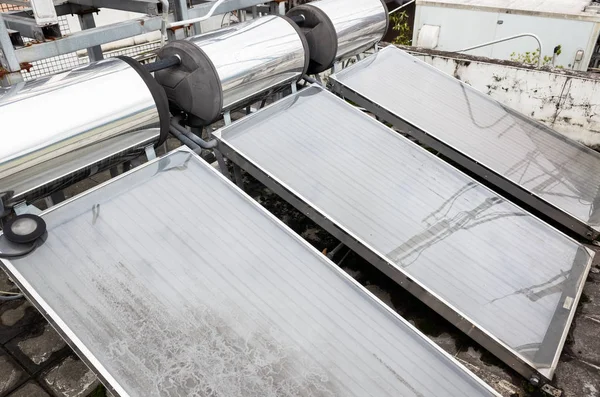 Solar water heater on a roof — Stock Photo, Image