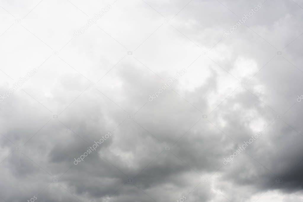 cloudy sky with heavy clouds