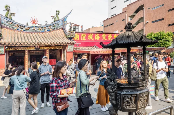 Känd attraktion i Taipei Xia Hai City God Temple — Stockfoto