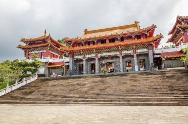 Sun Moon Lake Wenwu Tapınağı ünlü dönüm noktası