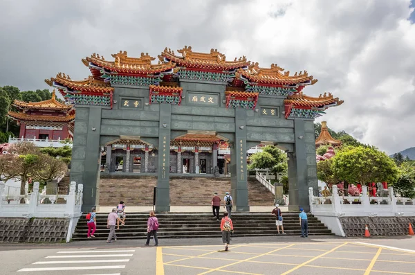 Sun Moon Lake Wenwu Tapınağı ünlü dönüm noktası