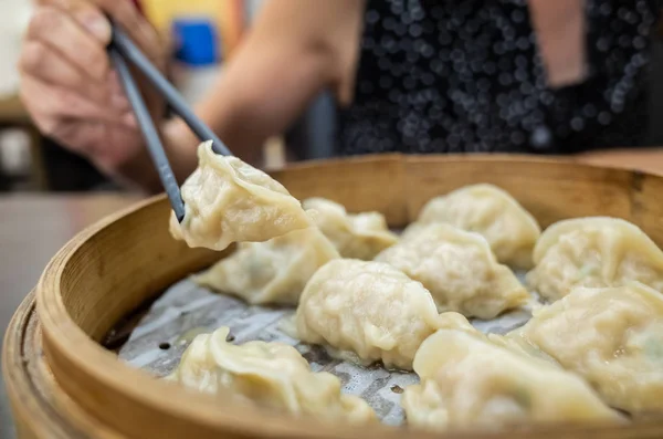 Taiwanese famous snacks of steamed dumplings
