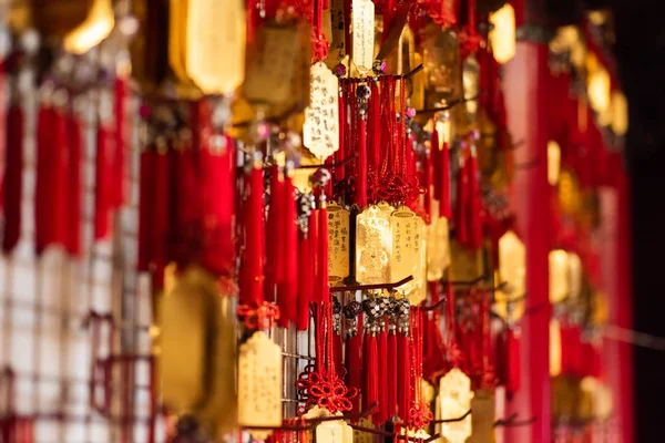 Pared de la tablilla de oro en el templo de Beigang Chaotian —  Fotos de Stock