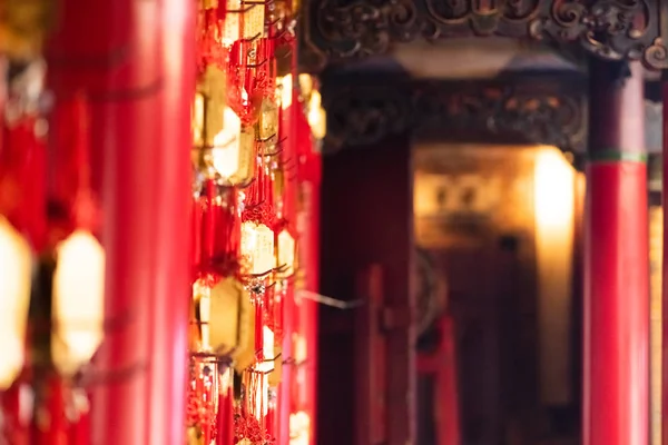 Parede de tabuleta dourada no templo de Beigang Chaotian — Fotografia de Stock