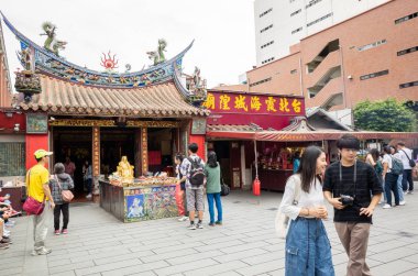 Taipei Xia Hai şehir Tanrı Tapınağı ünlü cazibe
