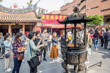 Taipei Xia Hai şehir Tanrı Tapınağı ünlü cazibe