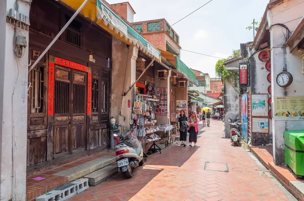 Słynnej starej ulicy w Lukang miasta — Zdjęcie stockowe