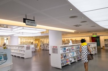 Yeni Taipei şehir ana kütüphane iç