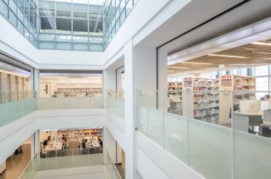 Yeni Taipei şehir ana kütüphane iç