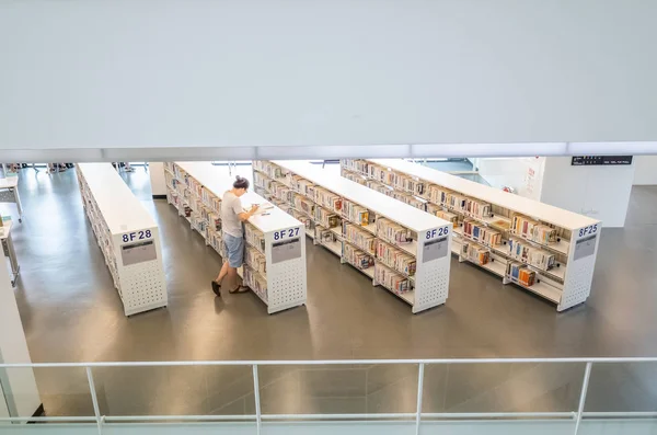 Interieur van de nieuwe hoofdbibliotheek van Taipei City — Stockfoto