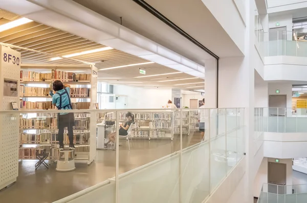 Interieur van de nieuwe hoofdbibliotheek van Taipei City — Stockfoto