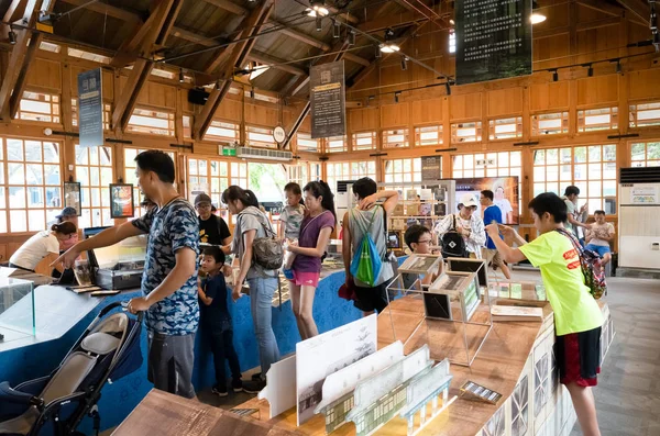 Oude Xinbeitou houten treinstation — Stockfoto