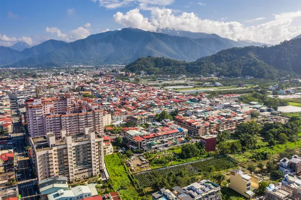 Luchtfoto van Puli town — Stockfoto