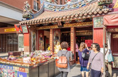 Taipei Xia Hai şehir Tanrı Tapınağı ünlü cazibe