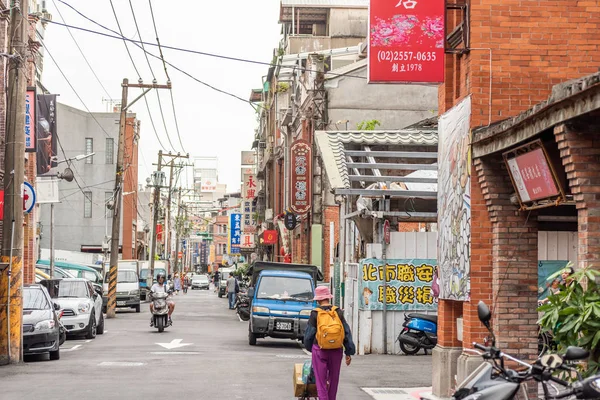 Viejo lugar tradicional retro de la calle Dihua — Foto de Stock