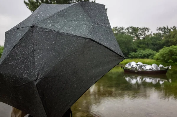 Taoyuan Land Art Festival en el día de la lluvia —  Fotos de Stock