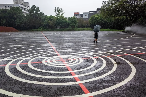 Taoyuan Land Art Festival in the raining day — Stock Photo, Image