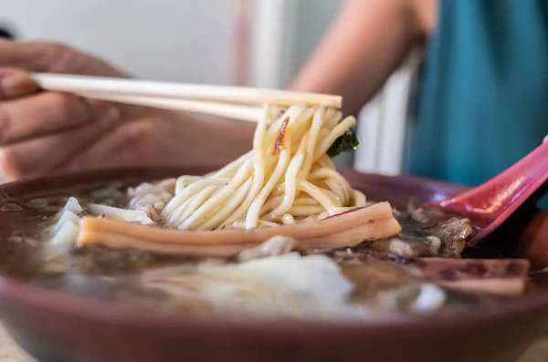 Zagęszczony Taiwanese soup noodle — Zdjęcie stockowe