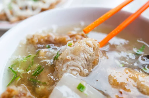 Taiwanese snacks of thick fish soup — Stock Photo, Image