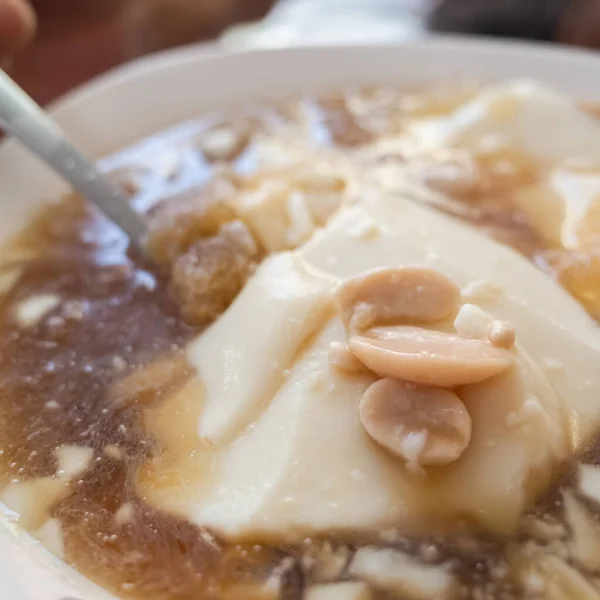 Taiwan snacks of iced tofu pudding