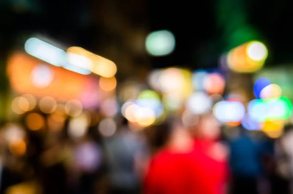 Night marketplace in abstract shallow depth of focus — Stock Photo, Image